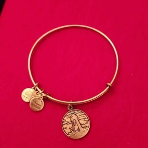 Alex and Ani Silver Bangle Bracelet with Lighthouse Charm